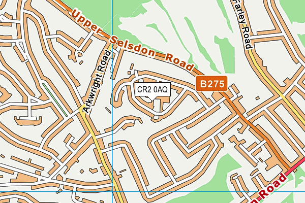CR2 0AQ map - OS VectorMap District (Ordnance Survey)