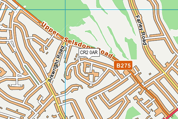 CR2 0AR map - OS VectorMap District (Ordnance Survey)