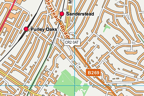 CR2 0AT map - OS VectorMap District (Ordnance Survey)