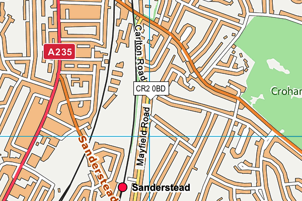 CR2 0BD map - OS VectorMap District (Ordnance Survey)