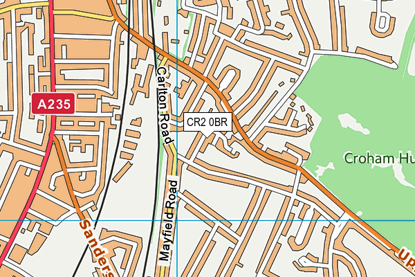St Pauls Lawn Tennis Club map (CR2 0BR) - OS VectorMap District (Ordnance Survey)
