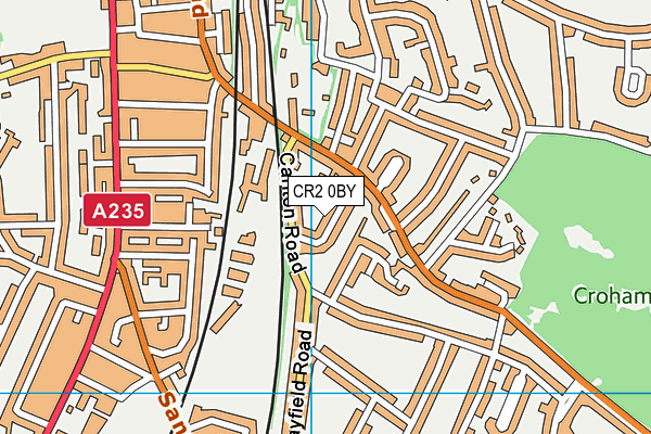 CR2 0BY map - OS VectorMap District (Ordnance Survey)