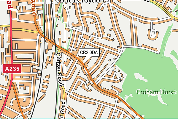 CR2 0DA map - OS VectorMap District (Ordnance Survey)