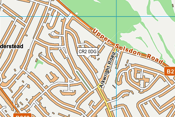 CR2 0DG map - OS VectorMap District (Ordnance Survey)