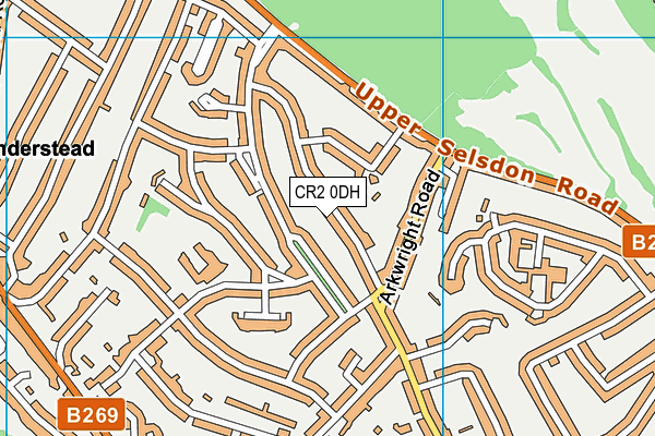 CR2 0DH map - OS VectorMap District (Ordnance Survey)