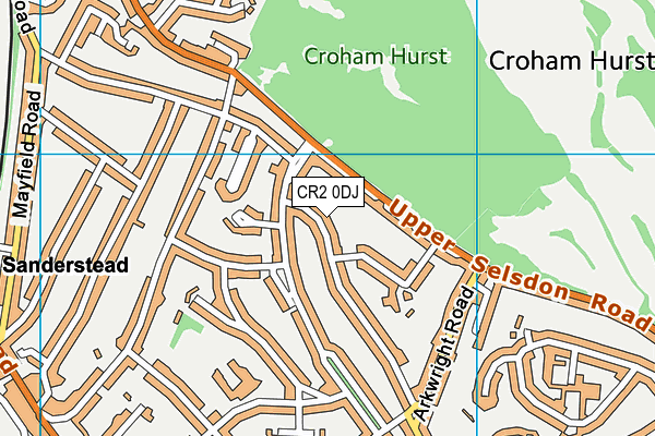 CR2 0DJ map - OS VectorMap District (Ordnance Survey)