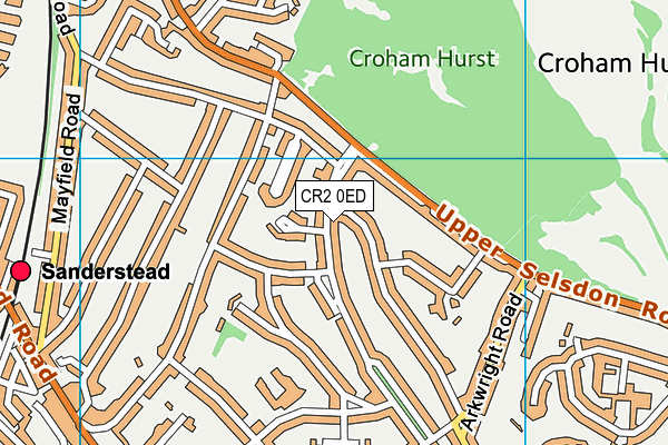 CR2 0ED map - OS VectorMap District (Ordnance Survey)