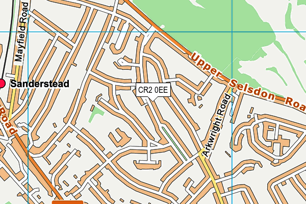 CR2 0EE map - OS VectorMap District (Ordnance Survey)