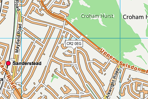 CR2 0EG map - OS VectorMap District (Ordnance Survey)