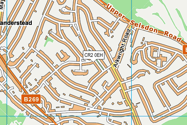 CR2 0EH map - OS VectorMap District (Ordnance Survey)