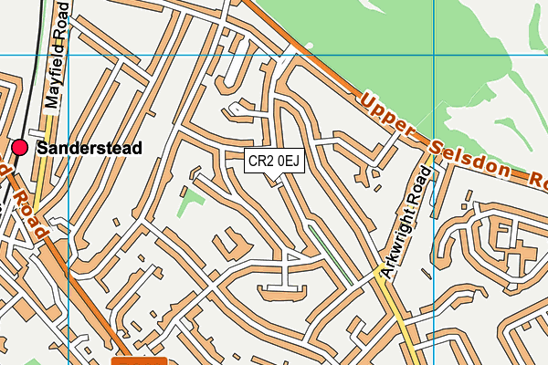 CR2 0EJ map - OS VectorMap District (Ordnance Survey)