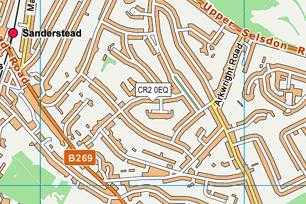Ridgeway Primary School map (CR2 0EQ) - OS VectorMap District (Ordnance Survey)
