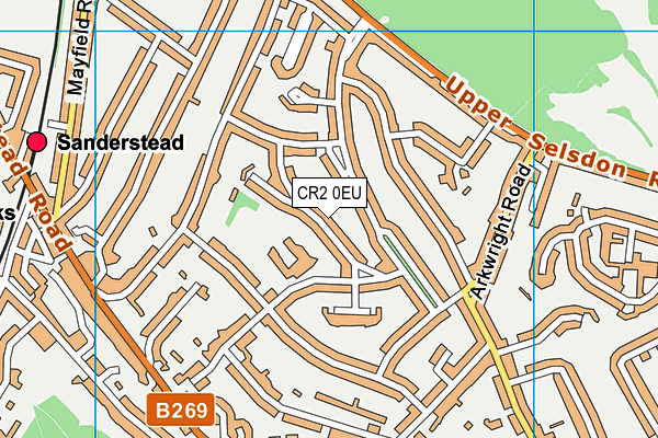 CR2 0EU map - OS VectorMap District (Ordnance Survey)