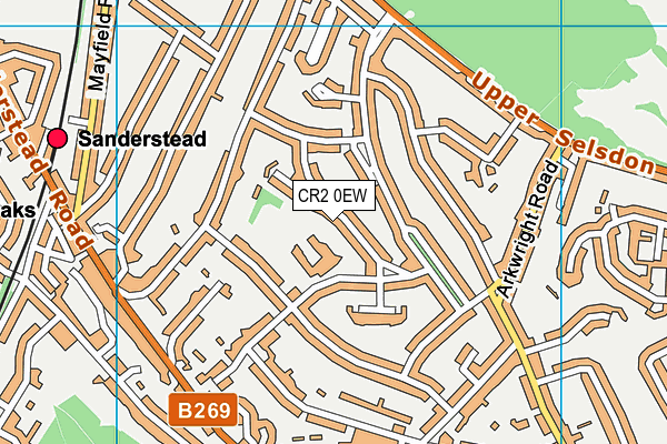 CR2 0EW map - OS VectorMap District (Ordnance Survey)
