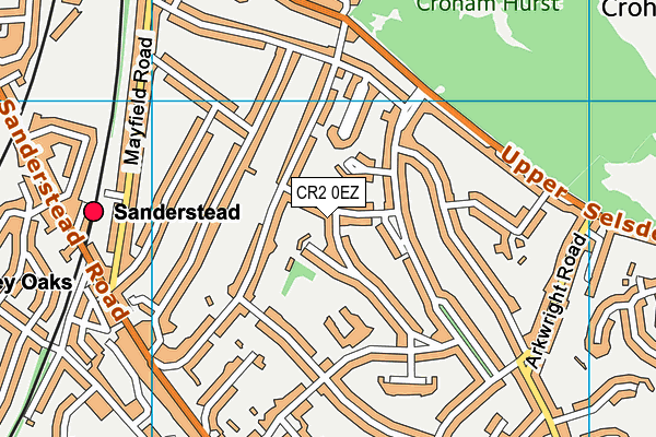 CR2 0EZ map - OS VectorMap District (Ordnance Survey)
