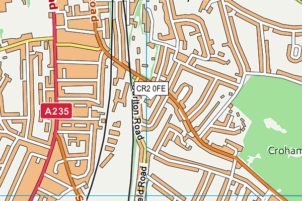 CR2 0FE map - OS VectorMap District (Ordnance Survey)