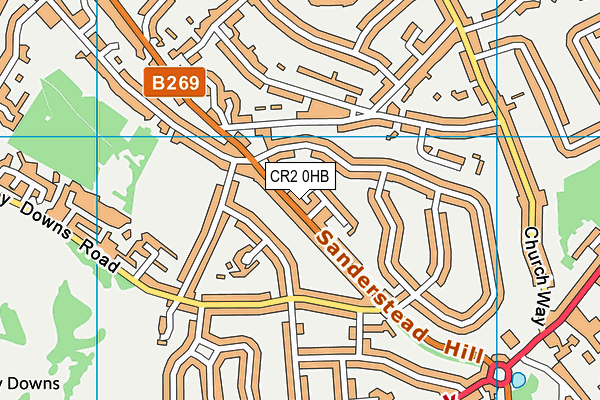 CR2 0HB map - OS VectorMap District (Ordnance Survey)