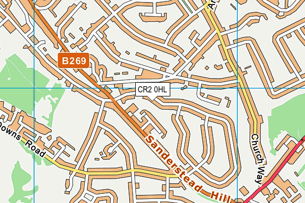 CR2 0HL map - OS VectorMap District (Ordnance Survey)