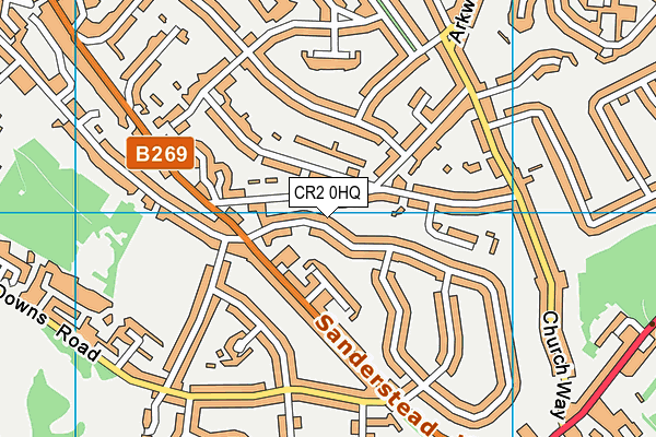 CR2 0HQ map - OS VectorMap District (Ordnance Survey)