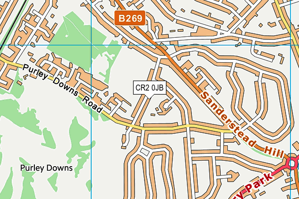 CR2 0JB map - OS VectorMap District (Ordnance Survey)