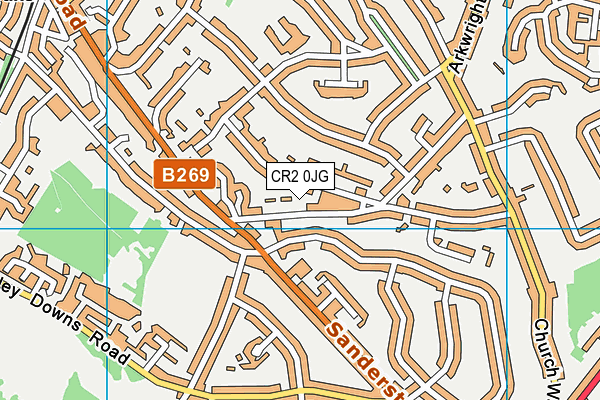 CR2 0JG map - OS VectorMap District (Ordnance Survey)