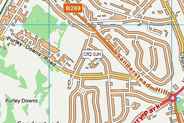 CR2 0JH map - OS VectorMap District (Ordnance Survey)