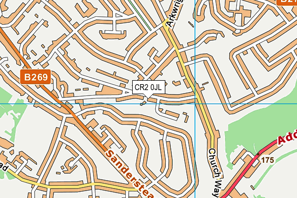 CR2 0JL map - OS VectorMap District (Ordnance Survey)