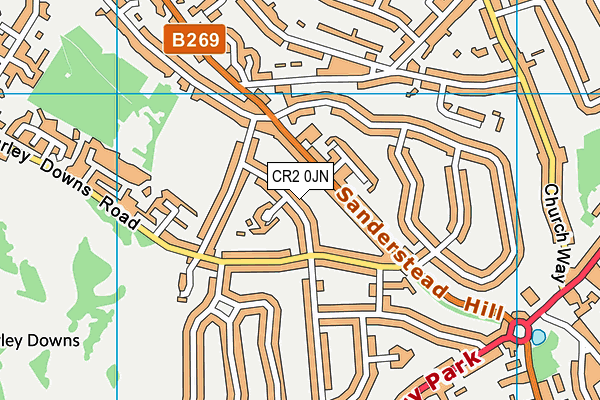 CR2 0JN map - OS VectorMap District (Ordnance Survey)
