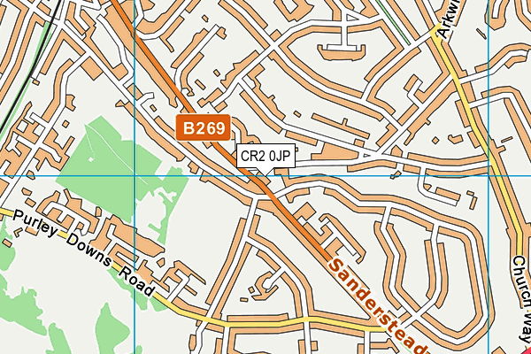 CR2 0JP map - OS VectorMap District (Ordnance Survey)