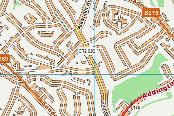 CR2 0JQ map - OS VectorMap District (Ordnance Survey)