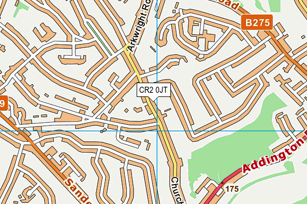 CR2 0JT map - OS VectorMap District (Ordnance Survey)