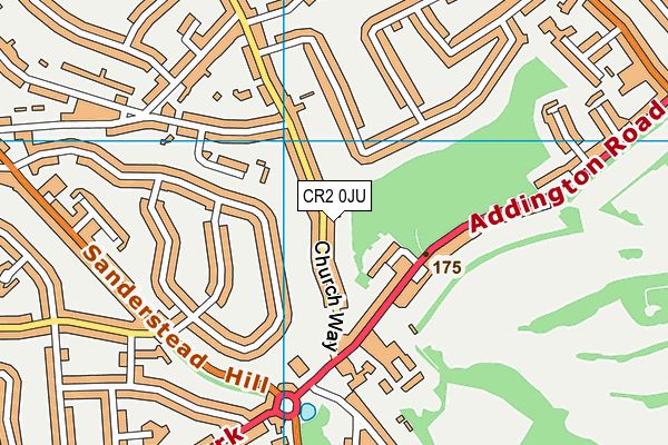 CR2 0JU map - OS VectorMap District (Ordnance Survey)