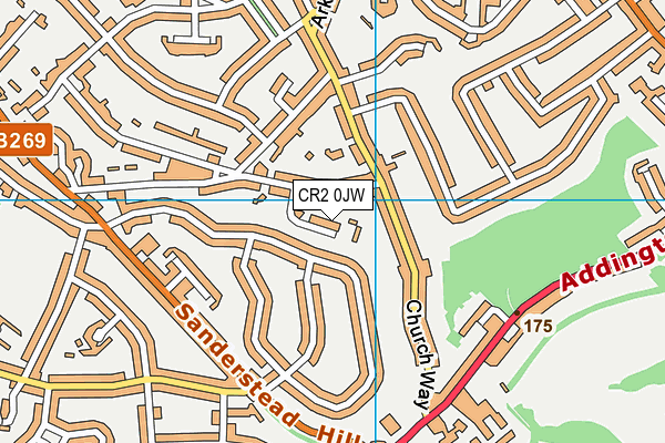 CR2 0JW map - OS VectorMap District (Ordnance Survey)