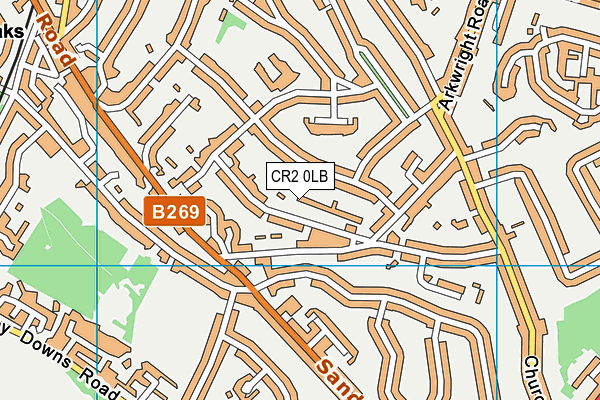 CR2 0LB map - OS VectorMap District (Ordnance Survey)