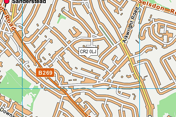 CR2 0LJ map - OS VectorMap District (Ordnance Survey)