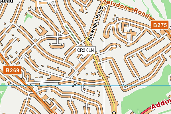 CR2 0LN map - OS VectorMap District (Ordnance Survey)