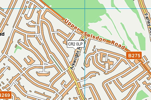 CR2 0LP map - OS VectorMap District (Ordnance Survey)