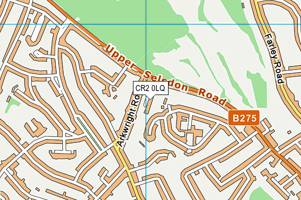 CR2 0LQ map - OS VectorMap District (Ordnance Survey)
