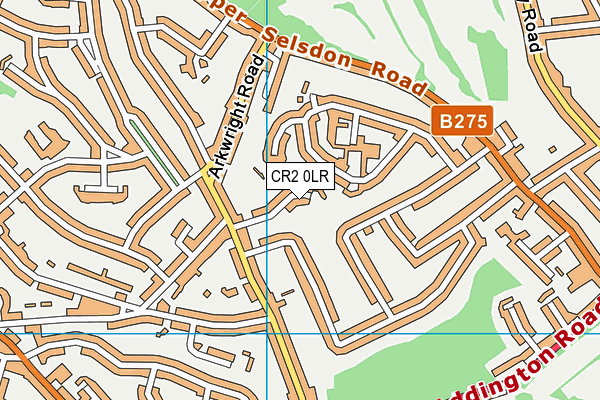 CR2 0LR map - OS VectorMap District (Ordnance Survey)