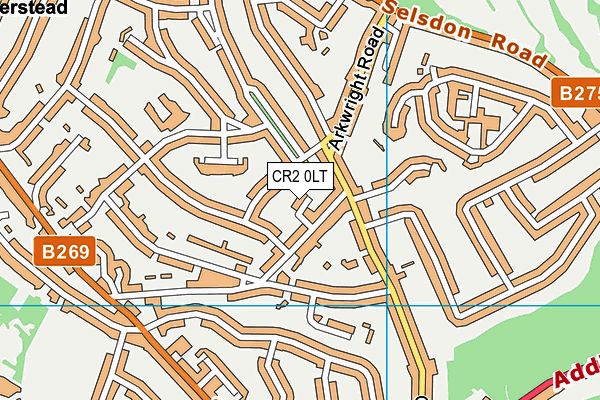 CR2 0LT map - OS VectorMap District (Ordnance Survey)