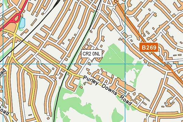 CR2 0NL map - OS VectorMap District (Ordnance Survey)