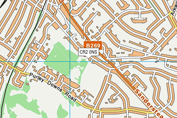 CR2 0NS map - OS VectorMap District (Ordnance Survey)