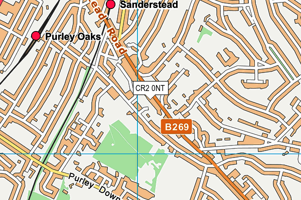 CR2 0NT map - OS VectorMap District (Ordnance Survey)
