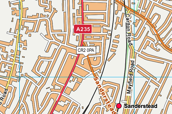 South Croydon Recreation Ground (Closed) map (CR2 0PA) - OS VectorMap District (Ordnance Survey)