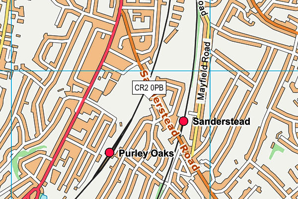 CR2 0PB map - OS VectorMap District (Ordnance Survey)