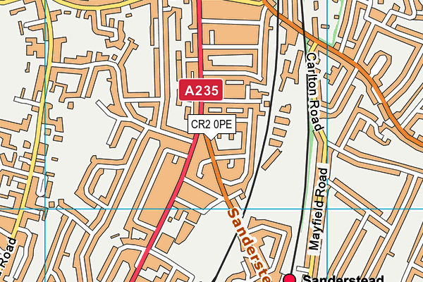 CR2 0PE map - OS VectorMap District (Ordnance Survey)