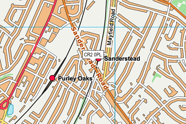 CR2 0PL map - OS VectorMap District (Ordnance Survey)