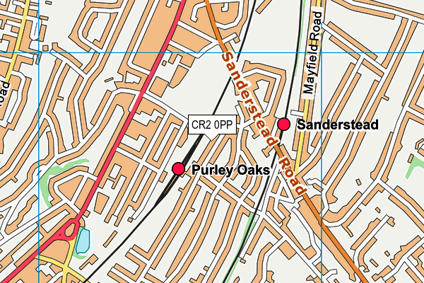 CR2 0PP map - OS VectorMap District (Ordnance Survey)