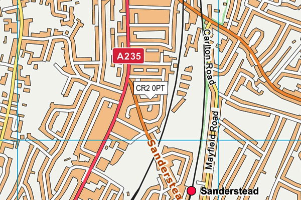 CR2 0PT map - OS VectorMap District (Ordnance Survey)