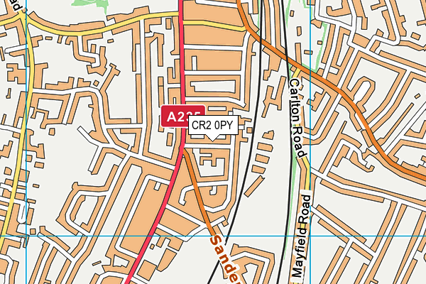 CR2 0PY map - OS VectorMap District (Ordnance Survey)